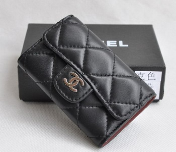 AAA Chanel Lambskin Key Holder 31503 black Online